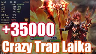 HP+35000 crazy trap Laika, he is the strongest guardian that no one can predict😛😛【Summoners War RTA】
