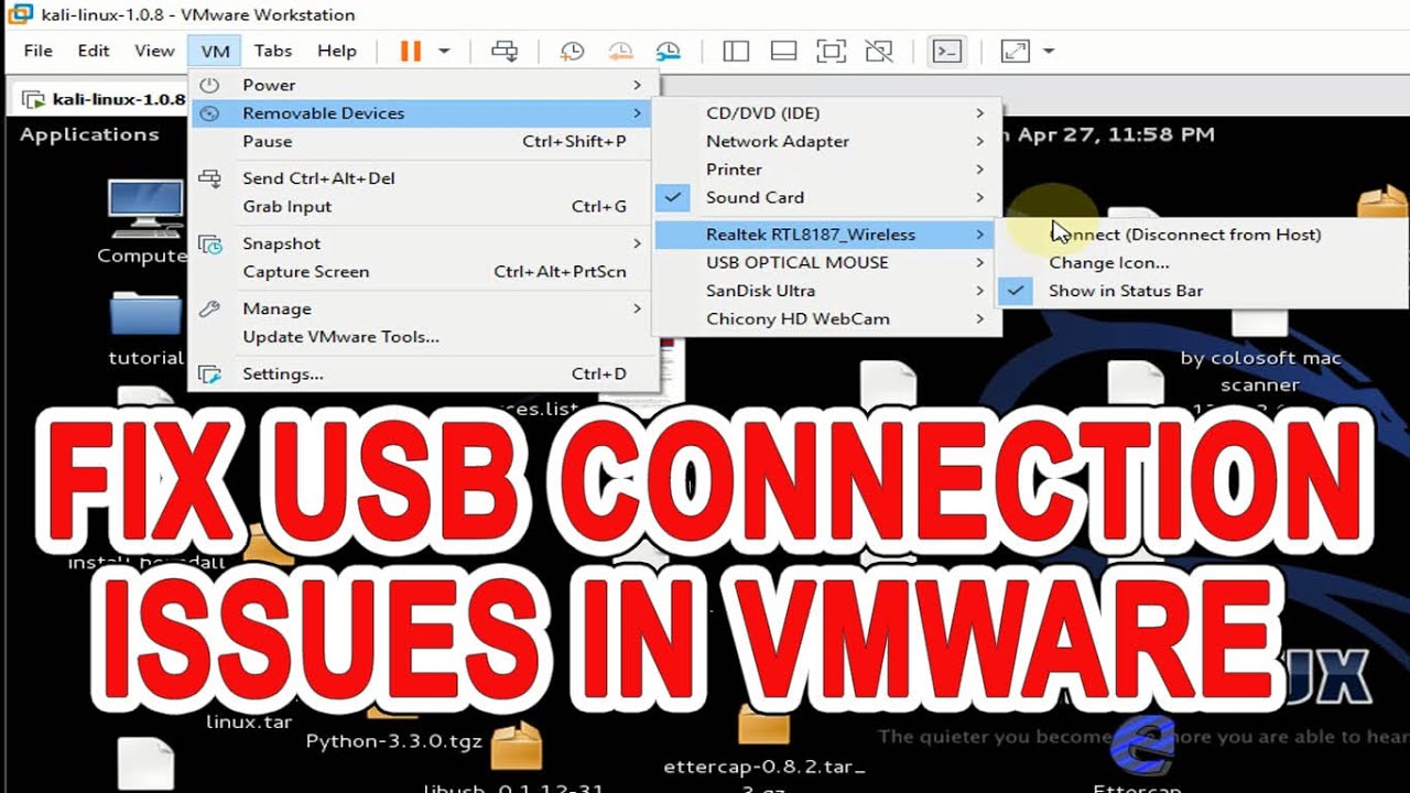 Update Unable to Connect USB Device to Virtual Machine VMware, External Hard, Flash Drive not Recognized