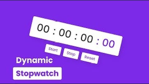 JavaScript Stopwatch | Fun Beginner JavaScript Project With HTML, CSS & JS