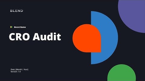 How the CRO Audit works from Blend