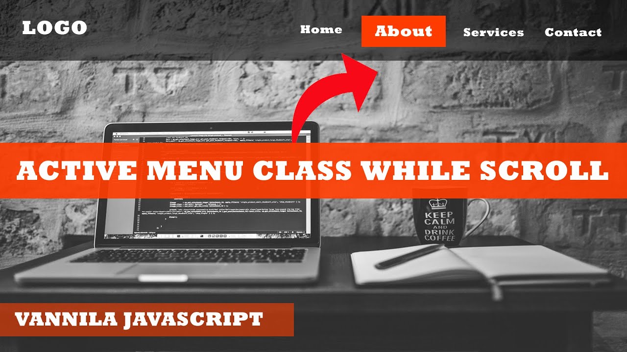 How To Create An Active Menu Class While User Scrolls The Window Using Html Css And Js | #Activemenu