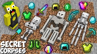 I found THE SECRET CORPSES OF A RAREST MOBS in Minecraft ! SECRET DEAD MOBS !