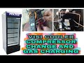 Visi cooler compressor change and gas charging