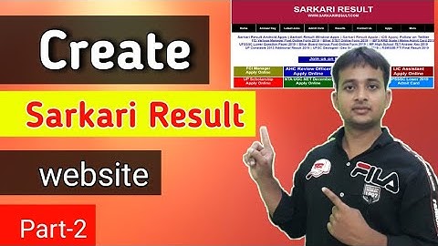 Part-2 How to create a website like Sarkari Result in Hindi || by Akmal Khan