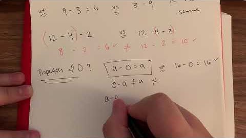 MA 090 Sec 1.2 Properties of Subtraction