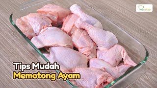 TIPS MUDAH MEMOTONG AYAM UTUH JADI 12 BAGIAN ALA ABANG-ABANG PASAR