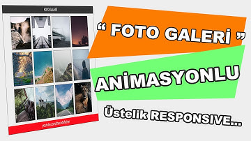 CSS Fotoğraf Galerisi - Hem Animasyonlu, Hem Efektli, Hem de Mobil Uyumlu, Responsive