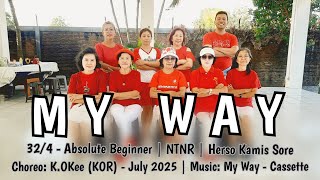 My Way Line Dance Absolute Beginner K.oke Kor - July 2025