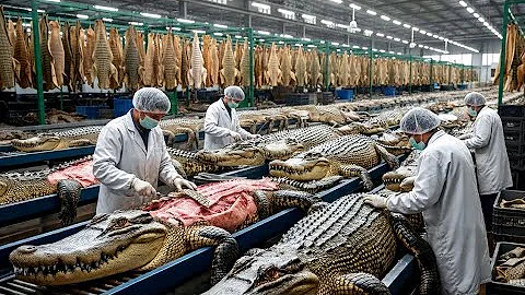 Inside the Crocodile Leather Factory–How Crocodile Skin Becomes Luxury Bags & Shoes|Complete Process