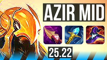 AZIR vs AHRI (MID) | 14/1/7, Quadra, 7 solo kills, Legendary | EUW Master | 25.22