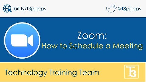 PGCPS Zoom: How to Schedule a Meeting
