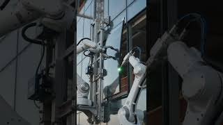 🏰🎗️robots, scaffolding, heavy machinery, waterfall, smart lighting🏬