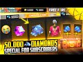 Top Up 50,000 💎 Diamonds Special For Subscriber Birthday | Crying Moment | - Garena Free Fire