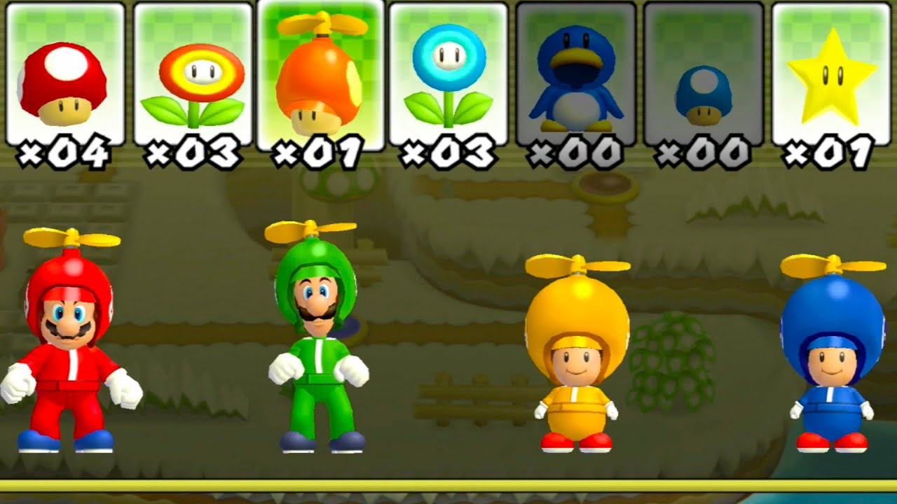 New Super Mario Bros. U Deluxe – 4 Players Walkthrough Co-Op Full