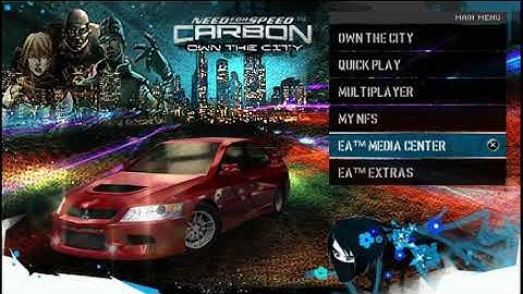 Need For Speed Carbon Own The City PSP version Title Screen/Map and Car selection screen