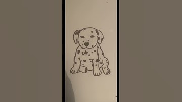 Dalmatian puppy drawing! #shorts #art #drawing #marker #puppy #dalmatian #dog