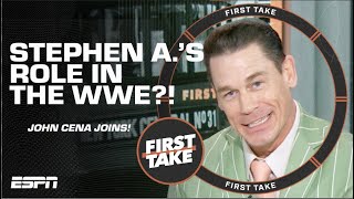 John Cena is awaiting a call from Tom Brady & Stephen A.’s WWE move?! | First Take