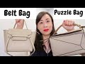 CELINE BELT BAG VS LOEWE PUZZLE BAG // WHAT FITS IN THE BAG//MOD SHOTS //Request Video