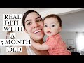 Real Day In The Life With A 5 Month Old | First Time Mom