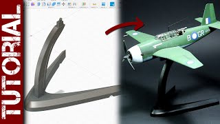 Design your own scale model aircraft stands with Fusion 360 and Creality Halot One screenshot 2