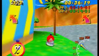 Diddy Kong Racing - Ancient Lake (Hover) - 44:88 (3 Lap) w/ 14:05 (1 Lap) by meauxdal