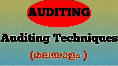 Auditing technique || Auditing || ASF Academy