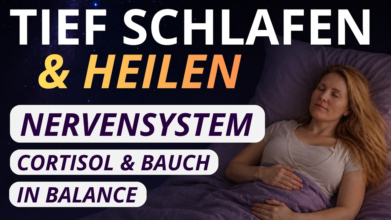 Thumbnail: Nervensystem beruhigen & Cortisol senken ✨ Tiefschlaf Meditation | Abnehmen | Bauch Balance