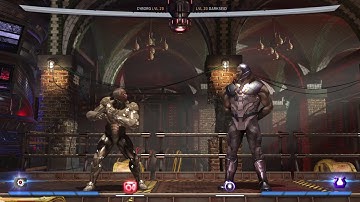 Cyborg Oki: 12b2 EX PF f2 TA oki vs. Flying Knee #Cyborglab [regular knockdown]