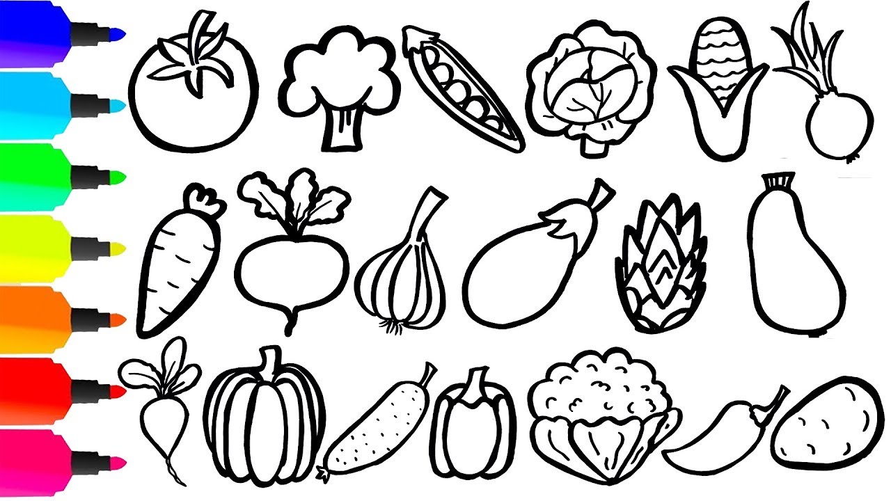 25 Best Ideas Vegetable Coloring Book Kids – Home, Family, Style and