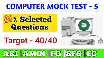 COMPUTER MOCK TEST - 5 For OSSSC GROUP-C EXAM | ARI|AMIN|SFS|EC|FOREST GUARD |