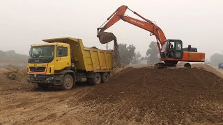 Amazing Work By Tata Poclain | Mud Loading in Tata Truck By Supper Style