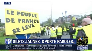 Les gilets jaunes annoncent la création d'une délégation nationale constituée de huit porte-paroles