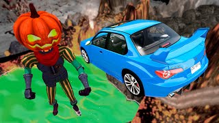 BeamNG.drive - Cars Jumping Over Spooky Halloween Pumpkin Lantern Knight (HALLOWEEN SPECIAL) screenshot 2