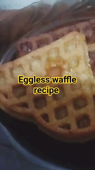Eggless waffle recipe without sugar. #egglessrecipes #waffle #shorts