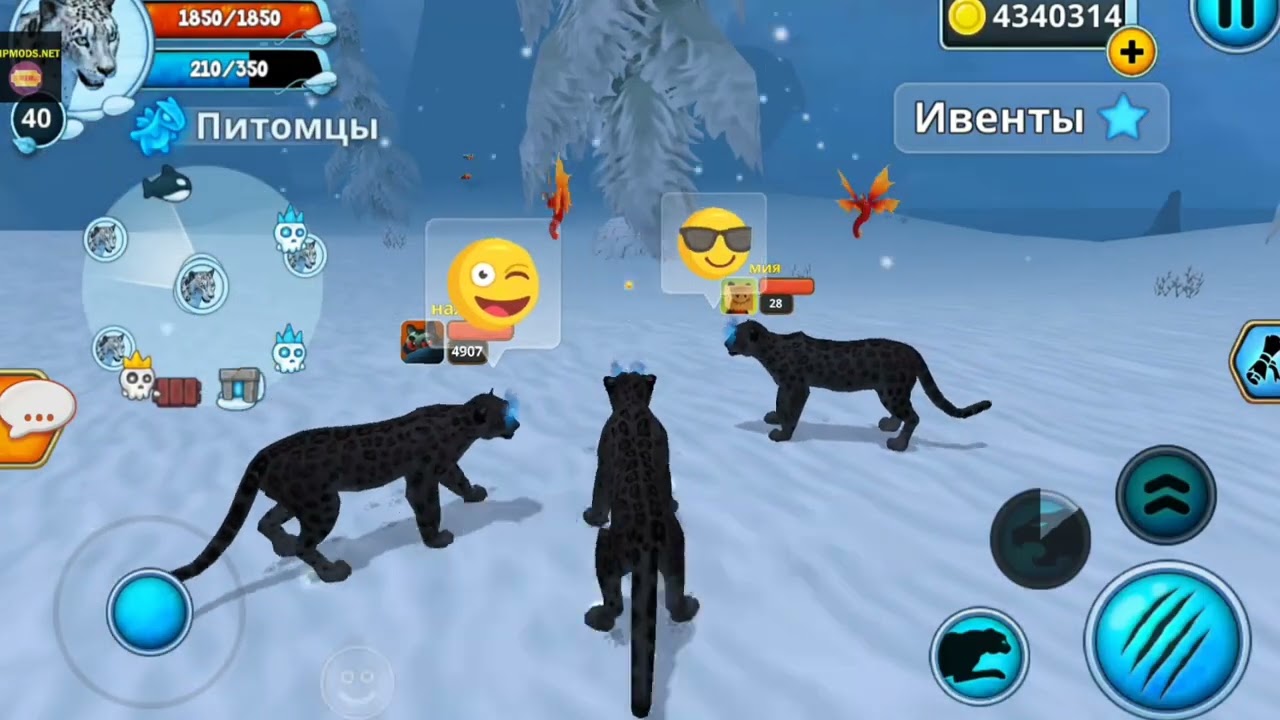 Как я сегодня играла в сим.леопардов snow leopard family simulator online