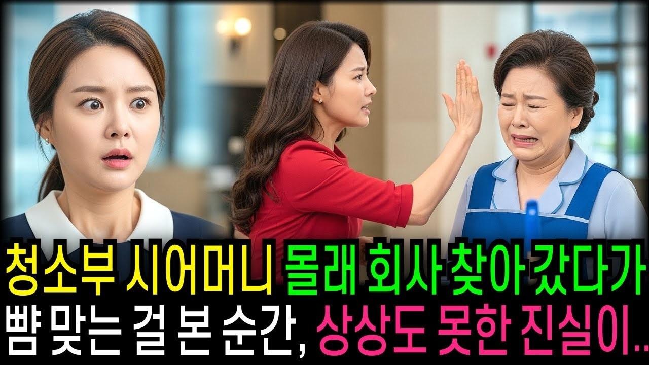 청소부 시어머니 몰래 회사 찾아 갔다가 뺨 맞는걸 본 순간, 충격적인 진실이 밝혀지는데                                         반전사연   오