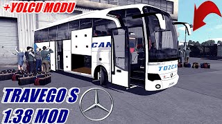 OTOGARDAN ANONSLU ÇIKIŞ + MERCEDES -BENZ TRAVEGO S + RETARDER + YOLCU MODLU MÜZİKLİ SEFER ets2 1.38