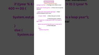 Check Year Is Leap Year Or Not ❓Java Program.#shorts #shortvideo #qa #softwaretesting