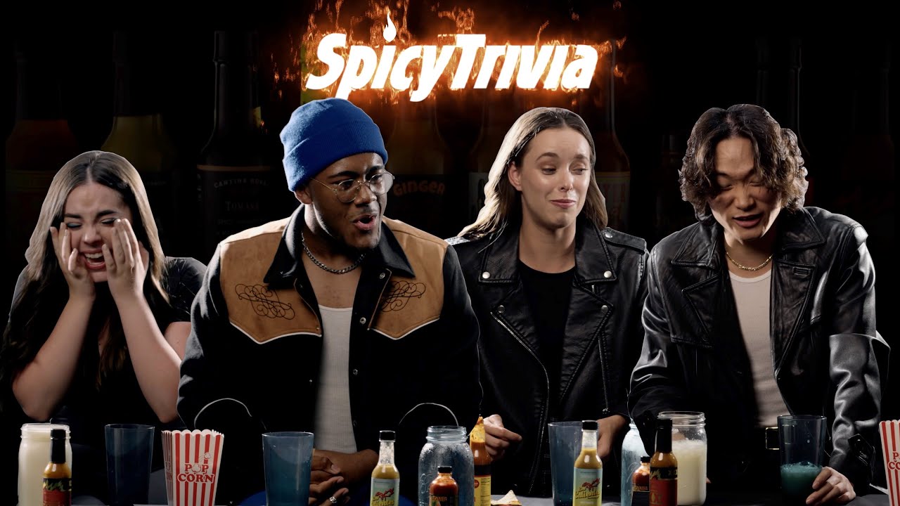 The SmallTown Outsiders cast attempts the HOT ONES challenge | SpicyTrivia