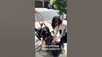 Get a free haircut with your paramotor! #paramotorgirls #paragliding