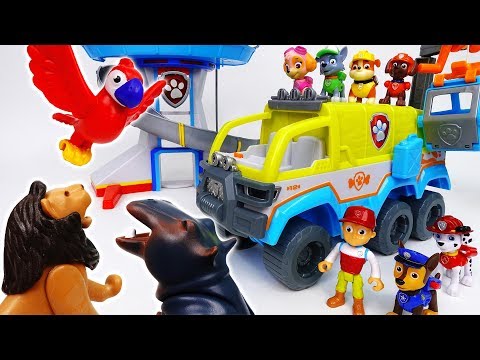 <strong>Animals</strong> Escaped From The Zoo~! Paw Patrol <strong>Jungle</strong> Recue  #ToyMartTV