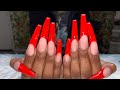 XX-Long Acrylic Nails Fullset | How To Do Long Nails | Acrylic Nails Tutorial | Valentines Day Nails