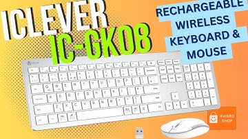 Wireless Keyboard & Mouse iClever GK08 Rechargeable Slim Full Size WIN MAC OS UK