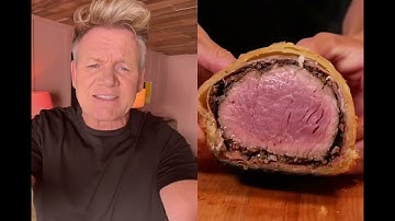 Gordon’s reaction to our Beef Wellington 🫣