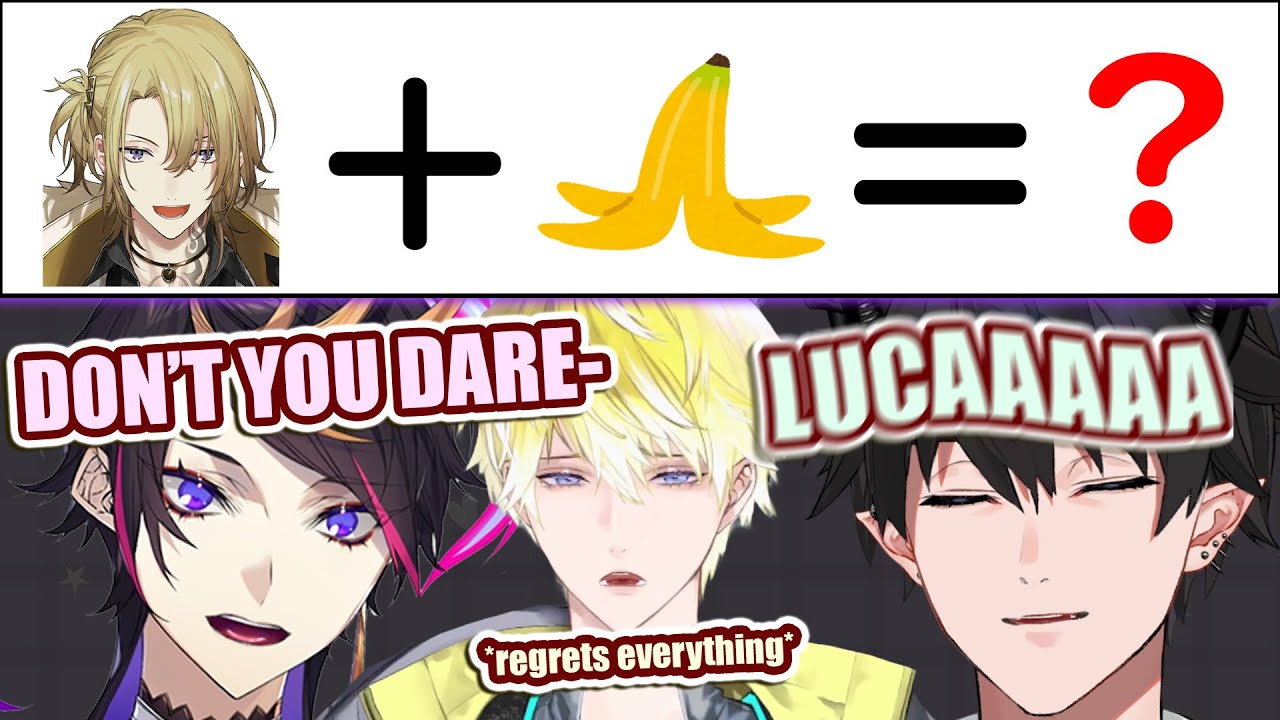 Luca learned the banana peel trick and it's so over for Nijinova 【NIJISANJI EN CLIP】