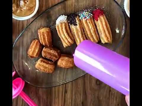 MAQUINA MANUAL DE FAZER CHURROS / CHURROS FÁCIL COMO UTILIZAR