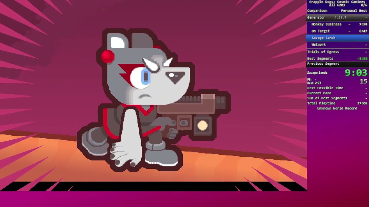 Grapple Dogs Cosmic Canines All Gems Speedrun in 