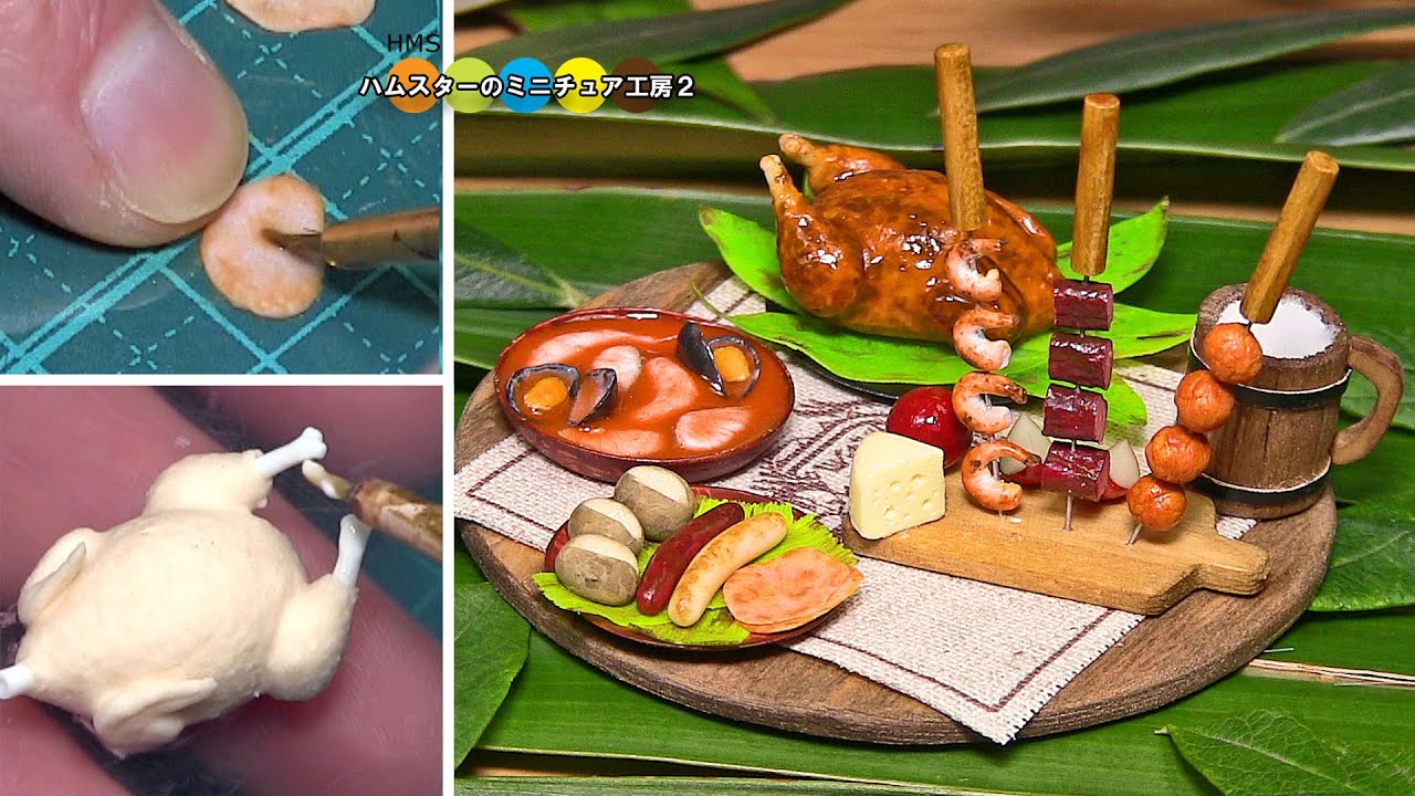 Mhw モンハンに登場するミニチュアハンター飯作り Diy Miniature Monster Hunter World Meal Youtube お弁当 手作り チキン料理 ニシン