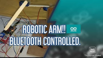 ROBOTIC ARM ,BLUETOOTH CONTROLLED!!#ARDUINO