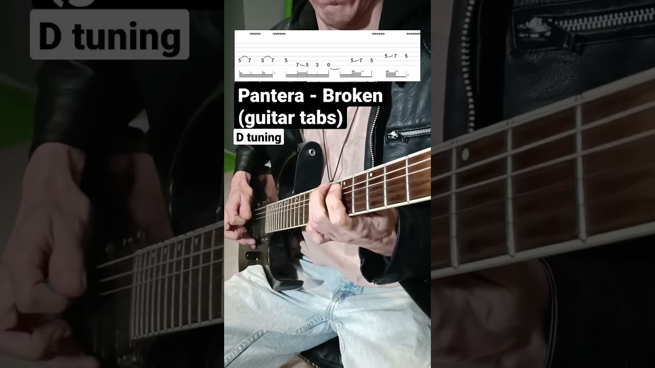 Pantera - I'm Broken (guitar riff with tabs)